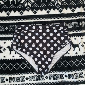 high waisted polka dot bikini bottoms